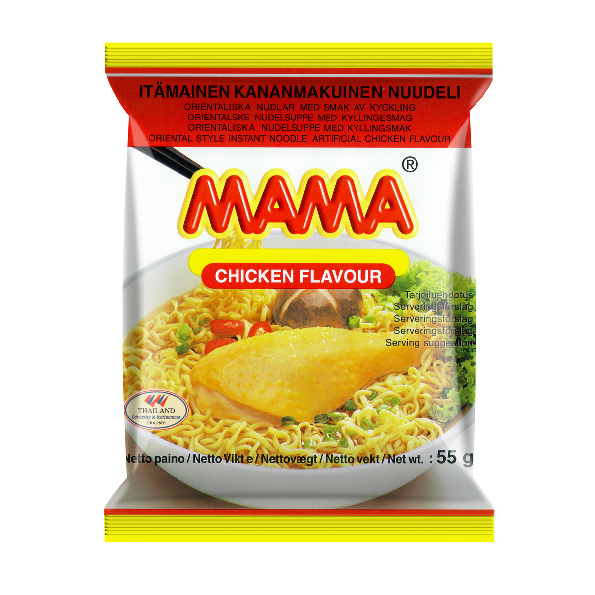 MAMA Idamaised kanalihamaitselised nuudlid 55g (22 tk)