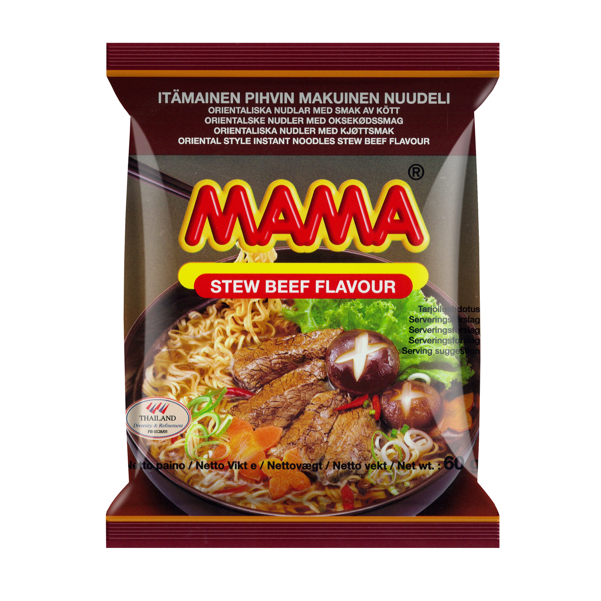 MAMA Idamaised veiselihamaitselised nuudlid 60g (22 tk)