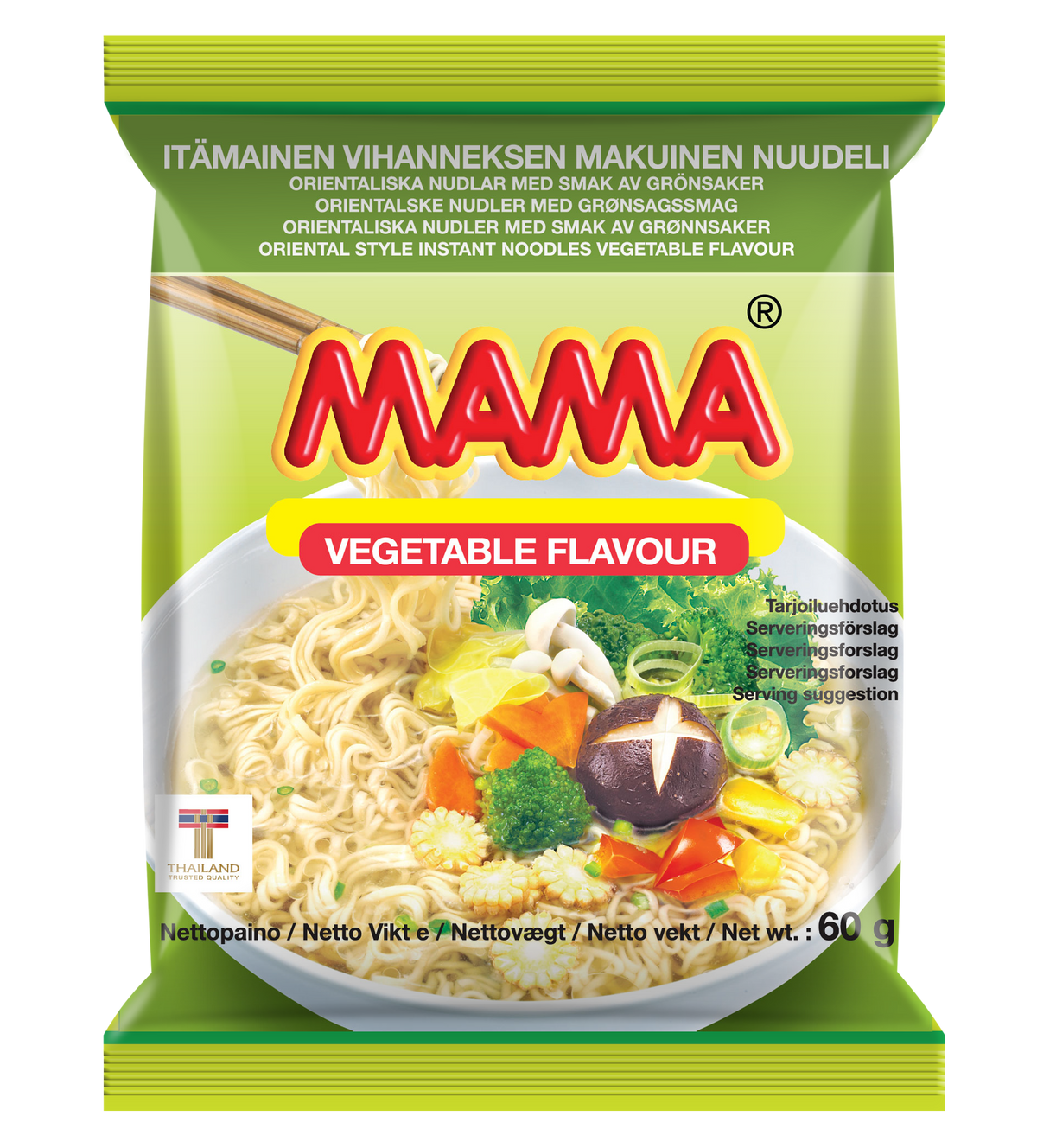 MAMA Idamaised köögiviljamaitselised nuudlid 60g (22 tk)