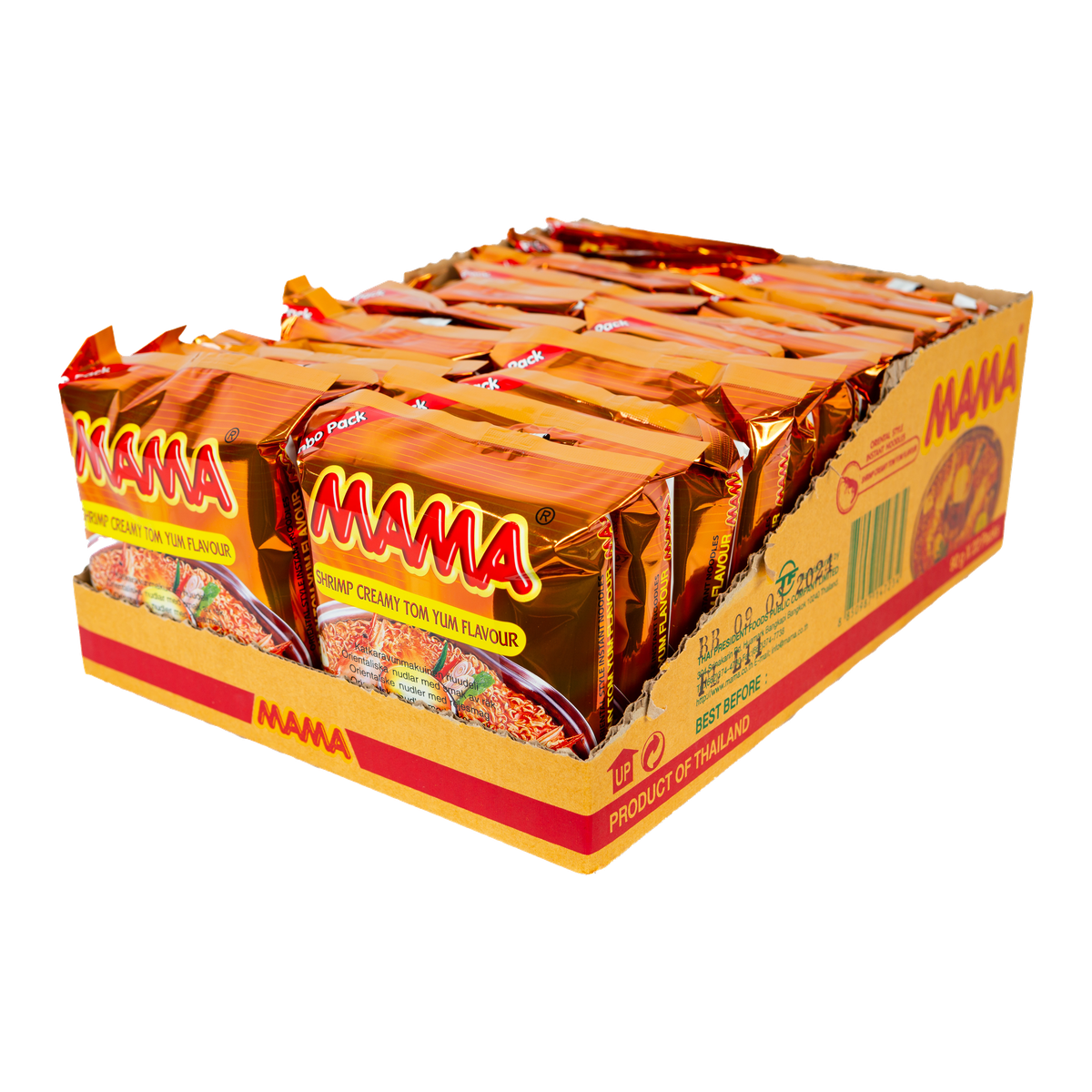 MAMA Idamaised kreemjad Tom Yum krevetimaitselised nuudlid 90g (22 tk)