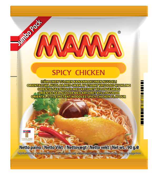 MAMA Idamaised vürtsikad kanamaitselised nuudlid 90g (22 tk)