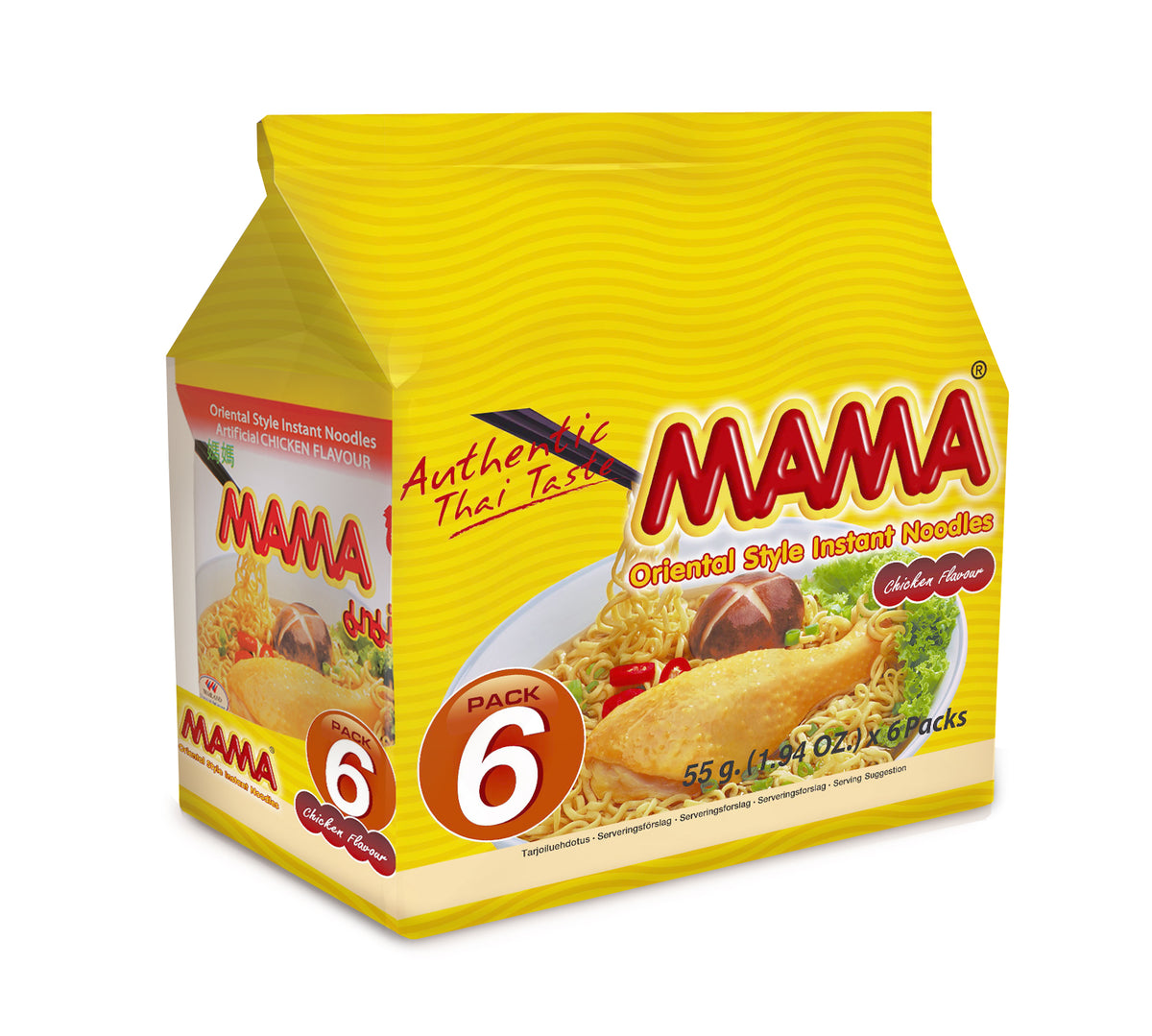 Kiirnuudlid MAMA Multipakk 6x55g kana maitsega (6 pakki karbis)